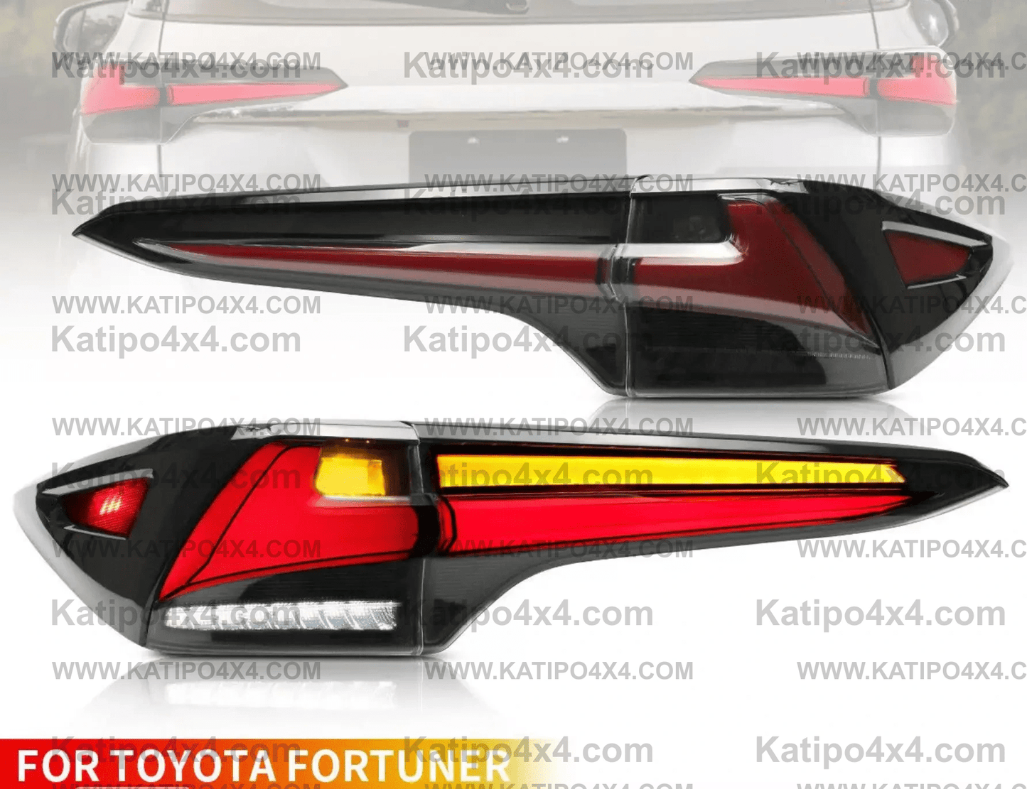 LED Taillights For Toyota Fortuner 2017-2019 w/Sequential Indicator