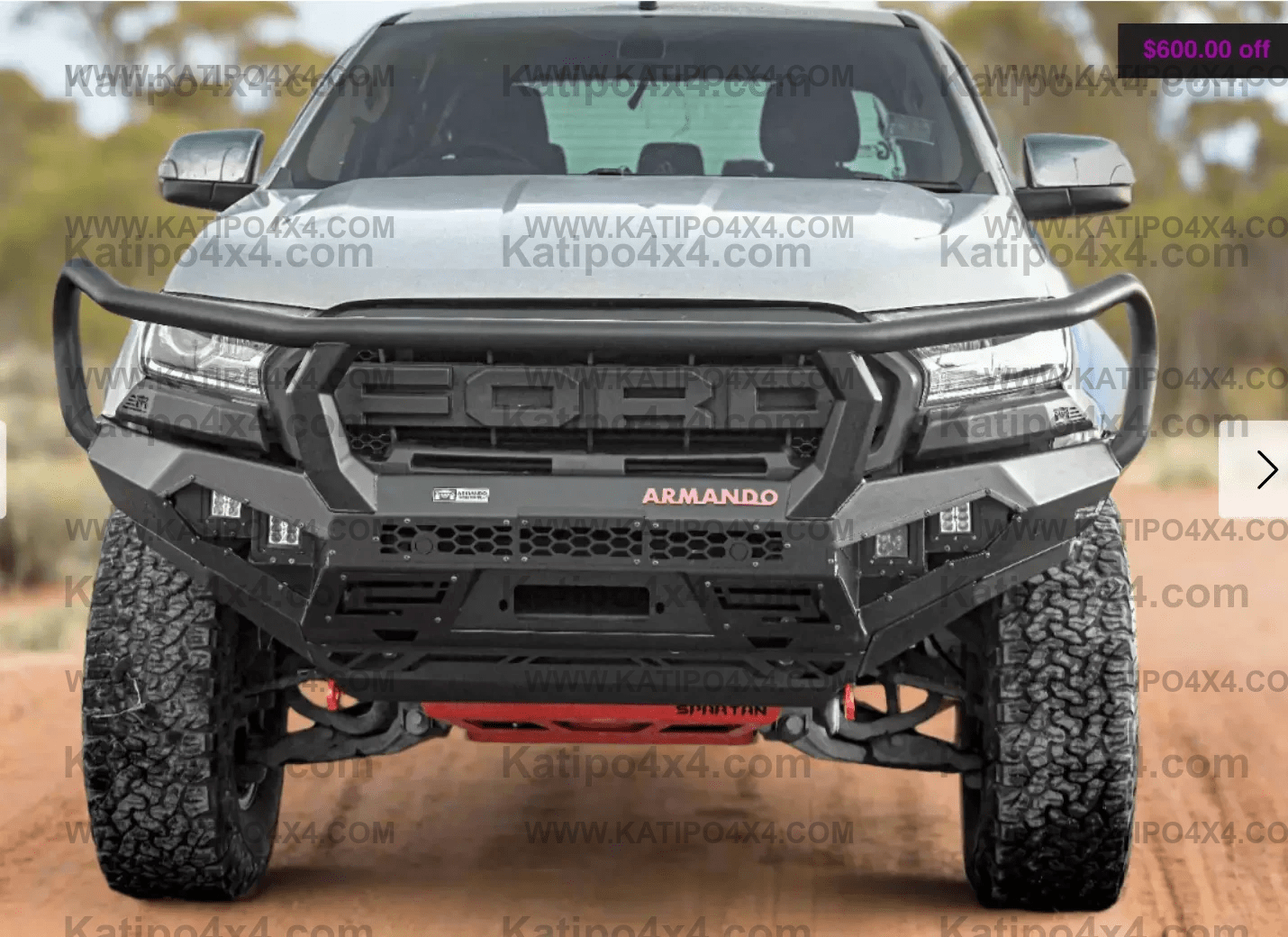 ARMANDO® - Hoop Spartan Bull Bar to Suit Ford Ranger PX 2015-2022