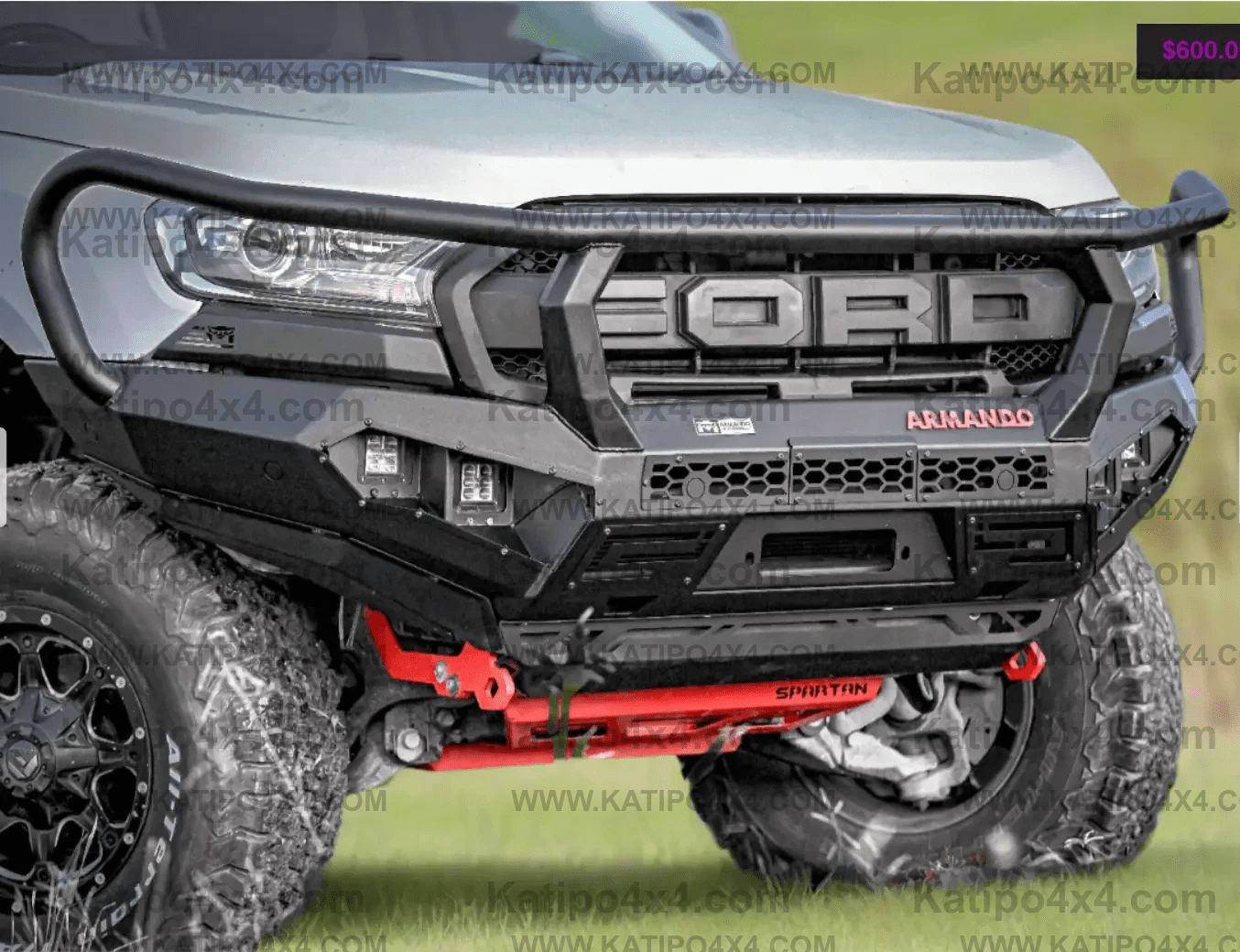ARMANDO® - Hoop Spartan Bull Bar to Suit Ford Ranger PX 2015-2022