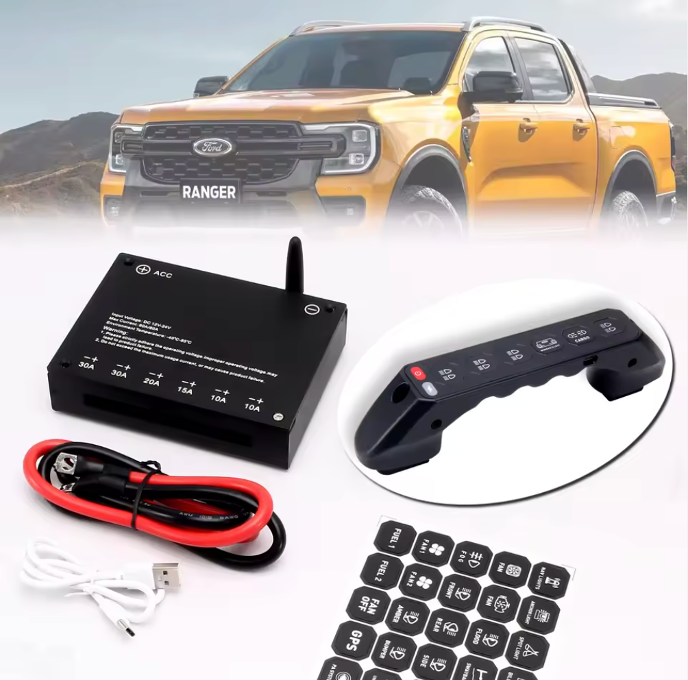 2022+ FORD RANGER, EVEREST & RAPTOR WIRELESS AUX SWITCH GRAB HANDLE SWITCH PANEL