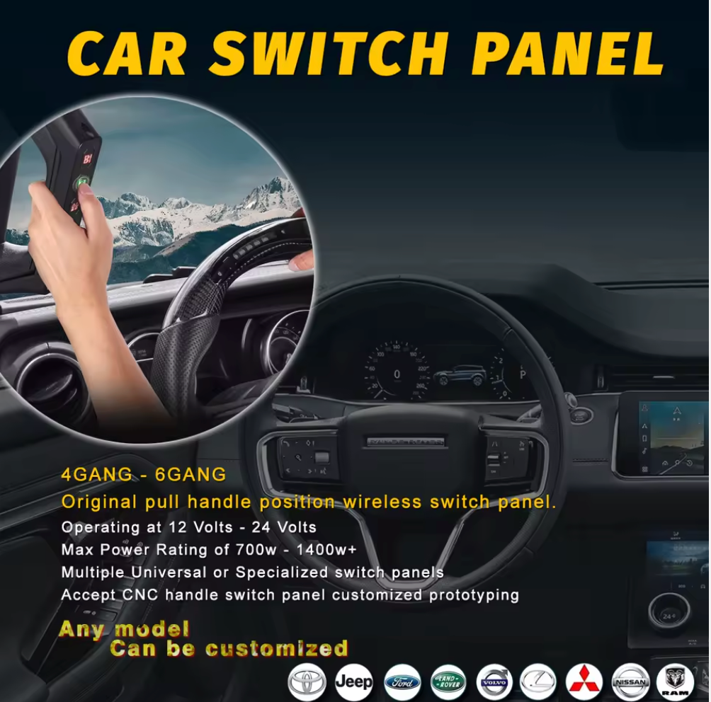 2022+ FORD RANGER, EVEREST & RAPTOR WIRELESS AUX SWITCH GRAB HANDLE SWITCH PANEL