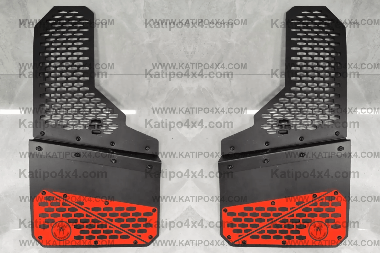 Universal Wide Wheel Mud Flaps ( 2pc ) KATIPŌ-MESH Mud Flaps ( Rubber Flex Model )