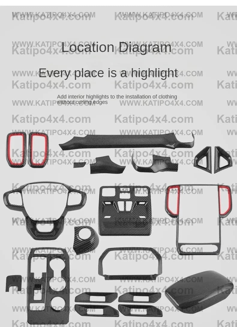NEXT-GEN FORD RANGER & RAPTOR  Interior Trim Upgrade