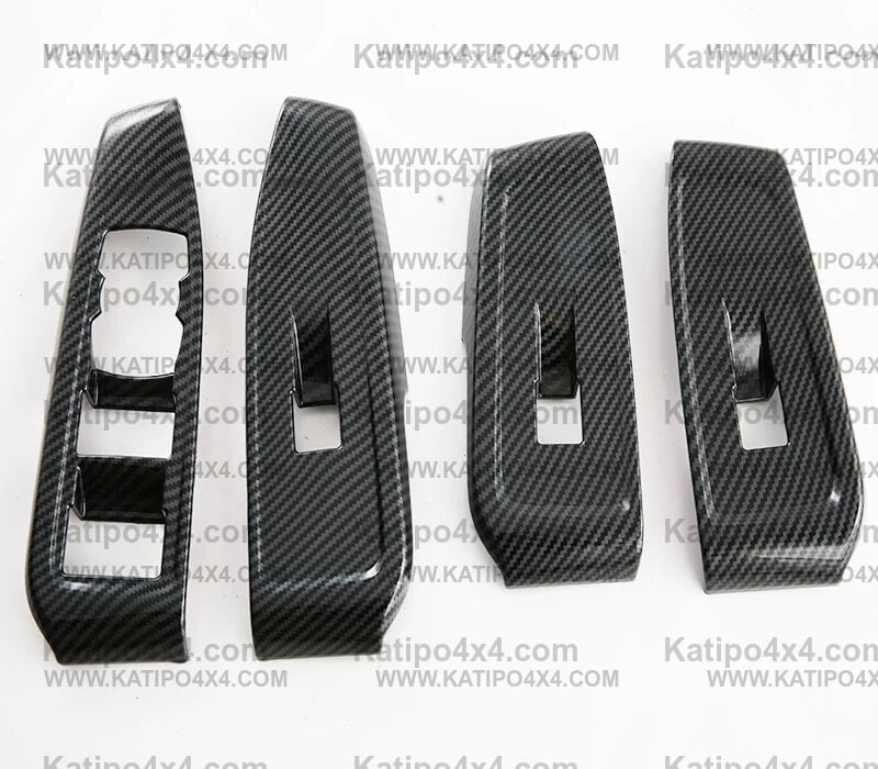 NEXT-GEN Ford Ranger 2023+   Carbon Fiber Car Window Lift Switch Button Cover Trim