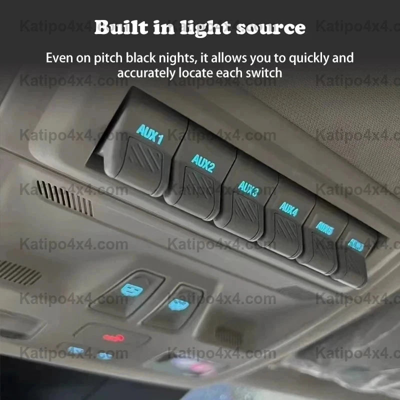 Rocker Switch Panel 12V 6 Gang For NEXT-GEN Ford Ranger & Everest 2022+ Switch Panel ON OFF