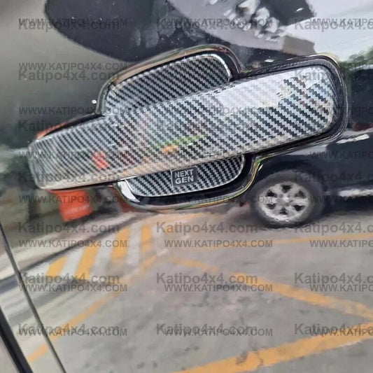 NEXT-GEN Ford Ranger 2023+ Carbon Fiber Auto Side Door Protector Door Handle Frame Cover Trim