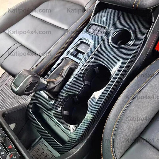 NEXT-GEN Ford Ranger 2023+ Carbon Fiber Central  Gear Shift Panel water cup holder Panel trim RHD & LHD