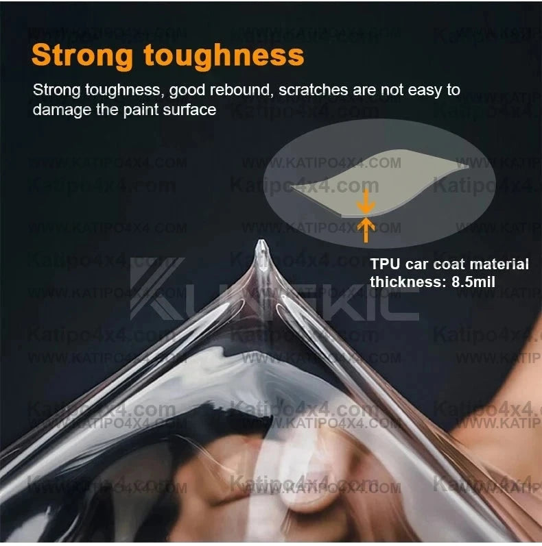 Car Pre-cut Paint Protection Film For Ford Ranger, Platinum, Wildtrak, Raptor, XL 2022+ . Self-Healing PPF  Anti-Scratch