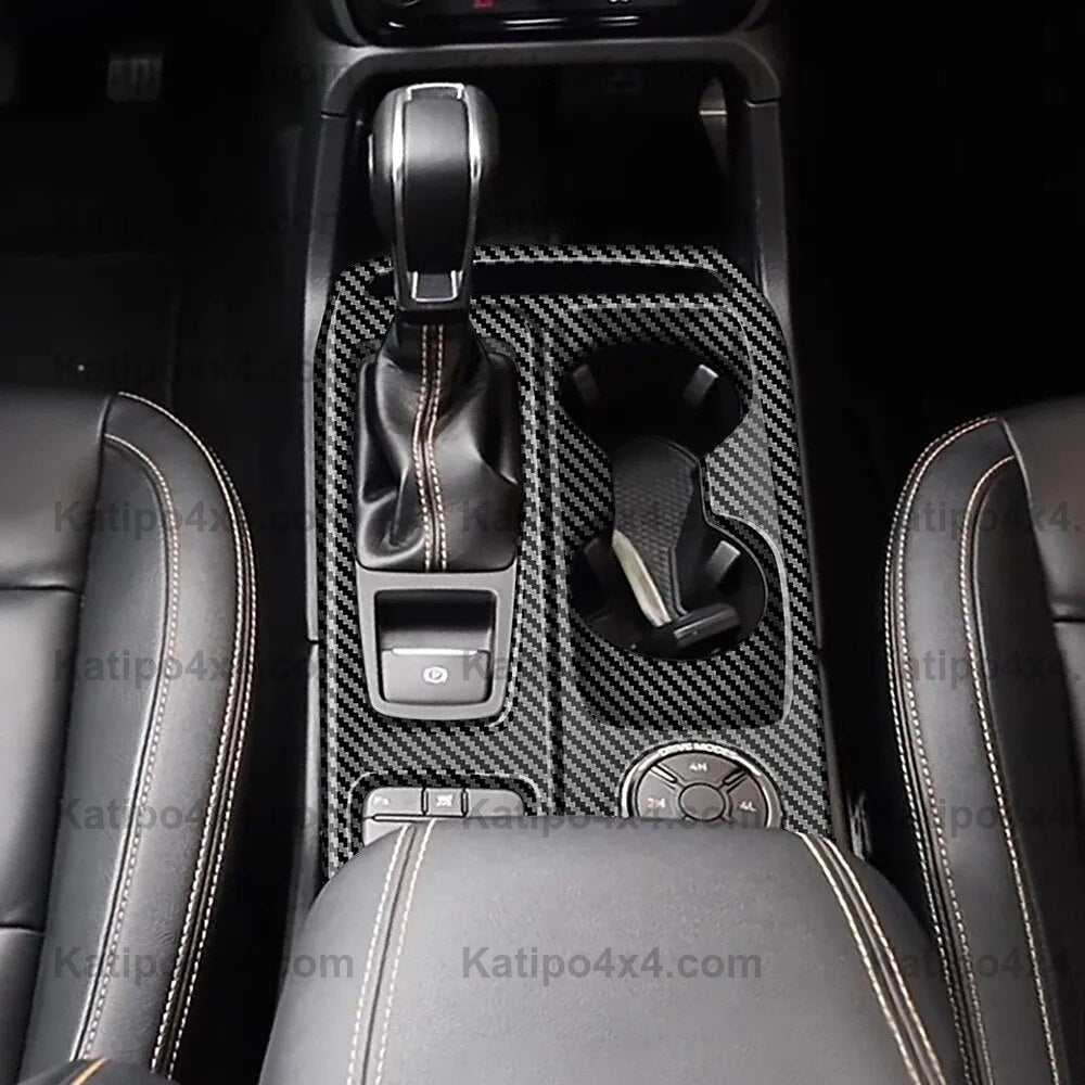 NEXT-GEN Ford Ranger 2023+ Carbon Fiber Central  Gear Shift Panel water cup holder Panel trim RHD & LHD