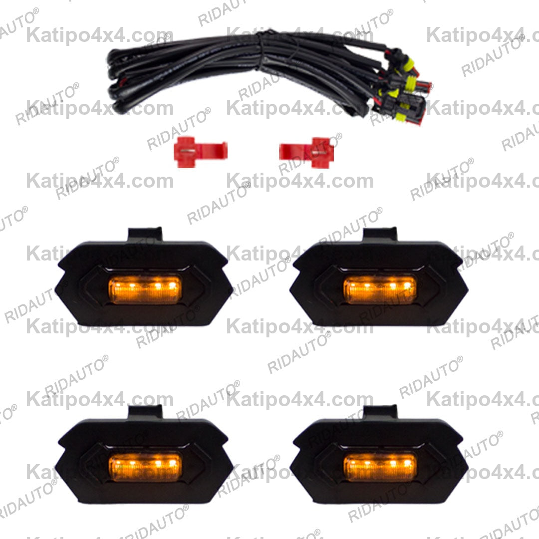 Yellow Raptor Style Lamp Translucent Housing Fit For NEXT GEN FORD RANGER WILDTRAK Upgrades 2023 2024 Amber LED Light