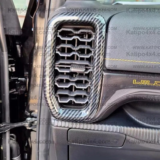 NEXT-GEN Ford Ranger 2023+ Carbon Fiber  Air Conditioning Outlet Vent Trim Covers - 2pc