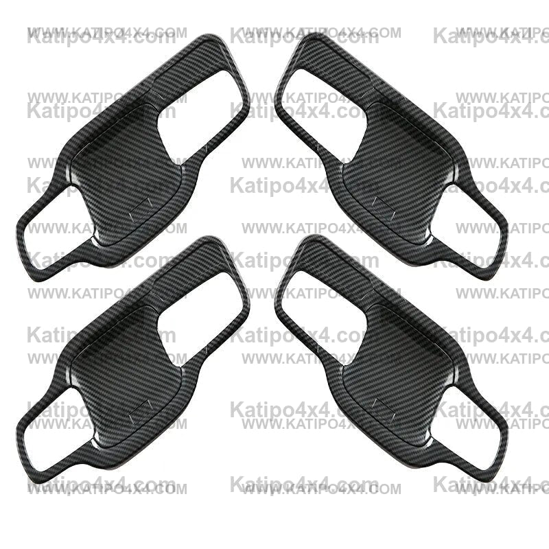 NEXT-GEN Ford Ranger 2023+ Carbon Fiber Auto Side Door Protector Door Handle Frame Cover Trim