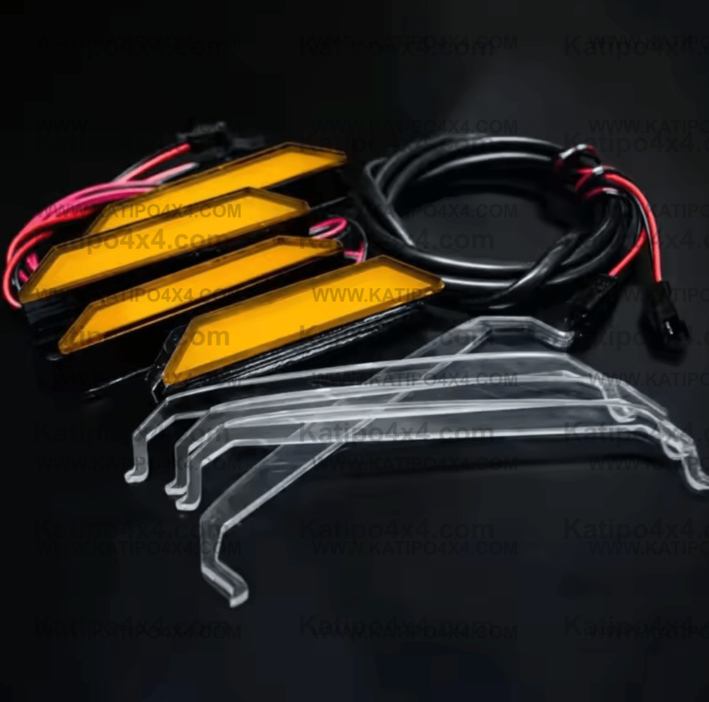 2022+ NEXT-GEN RANGER RAPTOR GRILL LIGHTS ( PERFECT FIT ) 4PC AMBER OR WHITE LED FRONT GRILLE LIGHT LAMPS