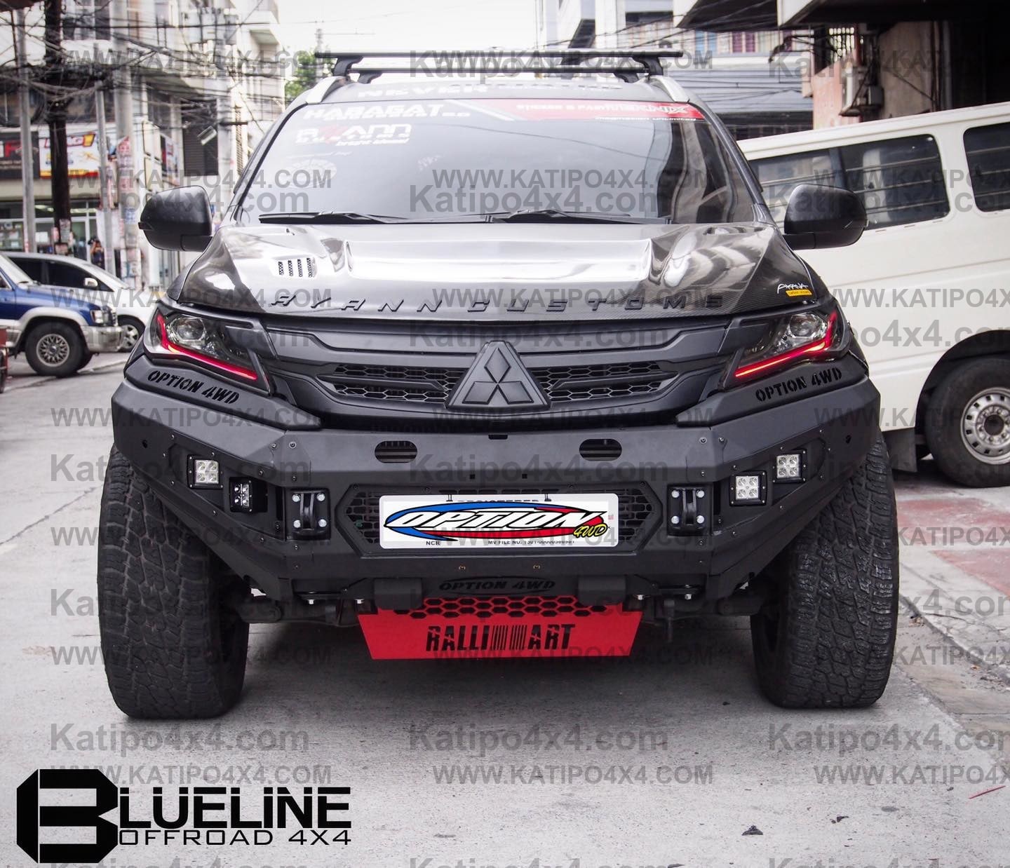 OPTION4WD - Mitsubishi Pajero V.1 FRONT WINCH BAR  ( 2015-2019 )