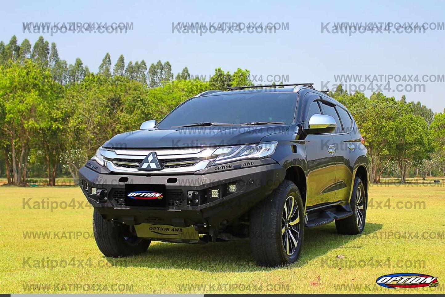 OPTION4WD - Mitsubishi Pajero V.1 FRONT WINCH BAR  ( 2015-2019 )