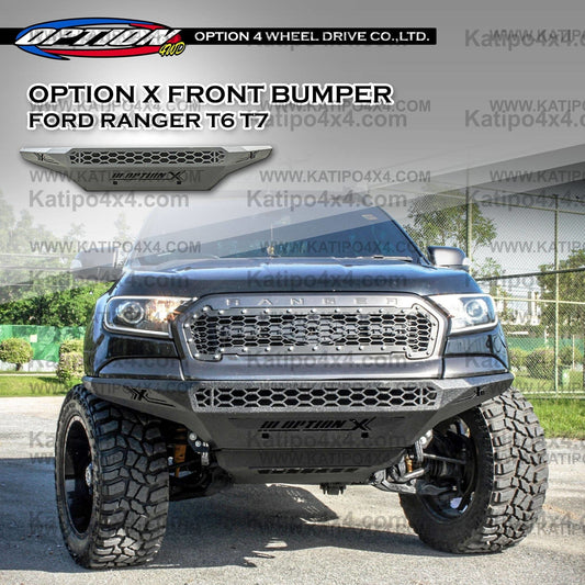 OPTION4WD - OPTION-X FRONT BULL BAR, FORD RANGER & EVEREST ( 2012-2022 ) FREE WORLDWIDE SHIPPING
