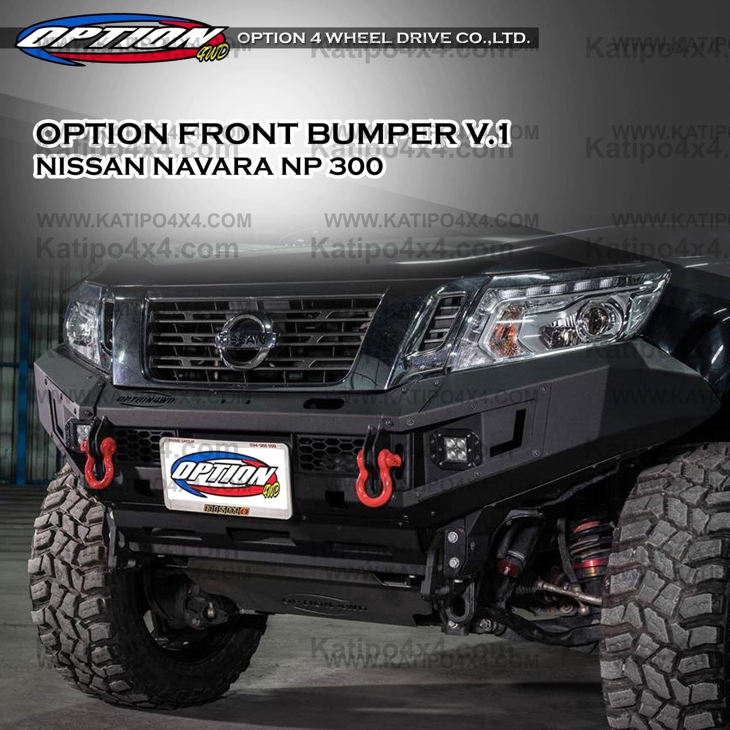OPTION4WD - V.1 FRONT WINCH BAR - NISSAN NAVARA (2015-2019 )