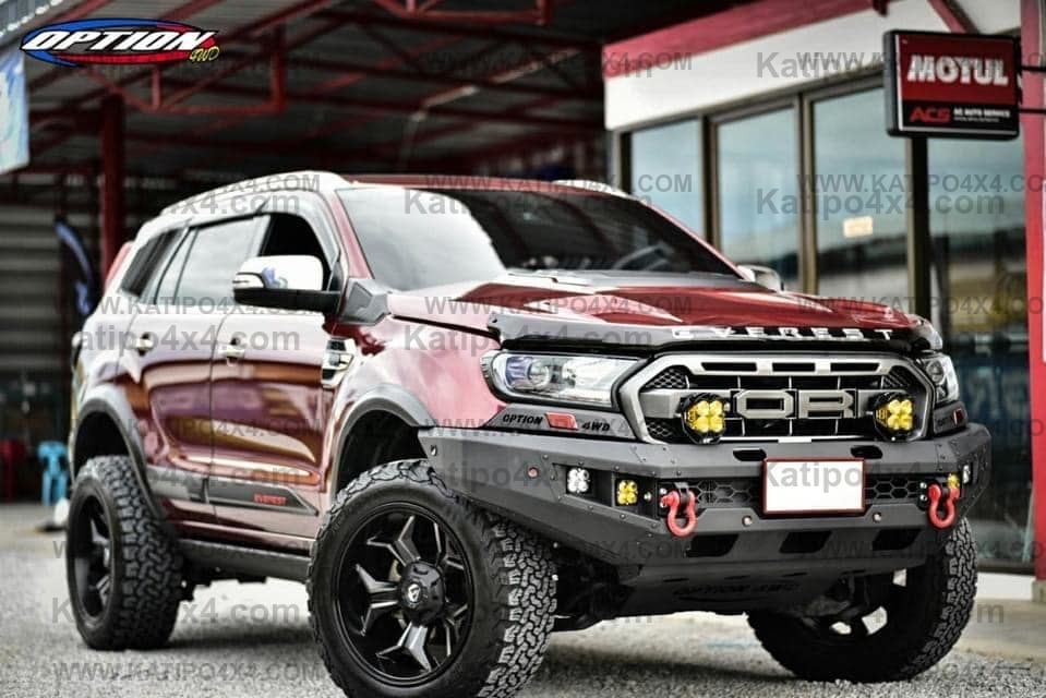 OPTION4WD - V.1 FRONT WINCH BAR - FORD RANGER & EVEREST (2015-2022) kit