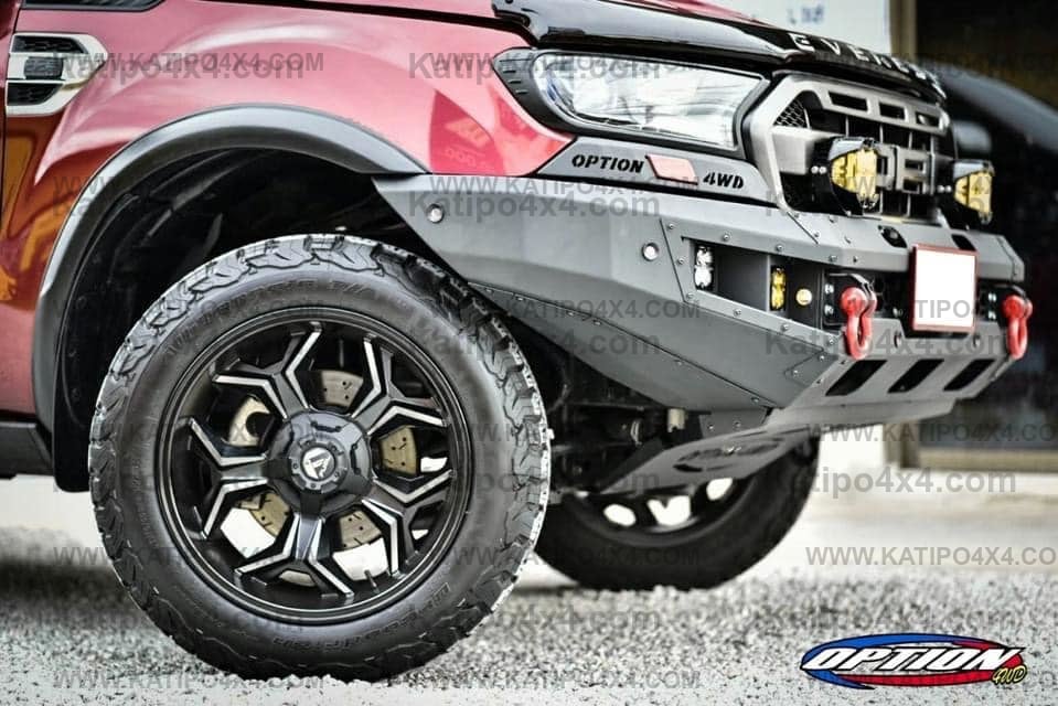 OPTION4WD - V.1 FRONT WINCH BAR - FORD RANGER & EVEREST (2015-2022) kit