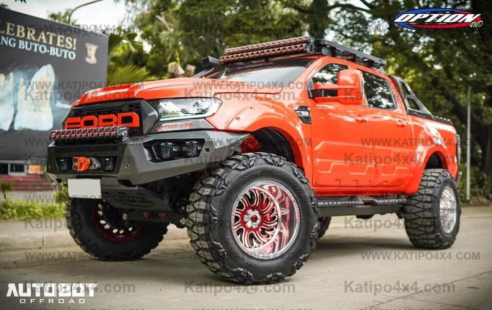 OPTION4WD - V.3 FRONT WINCH BAR - RANGER & EVEREST  (2015-2022)