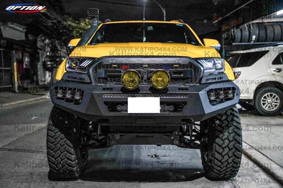OPTION4WD - V.3 FRONT WINCH BAR - RANGER & EVEREST  (2015-2022)