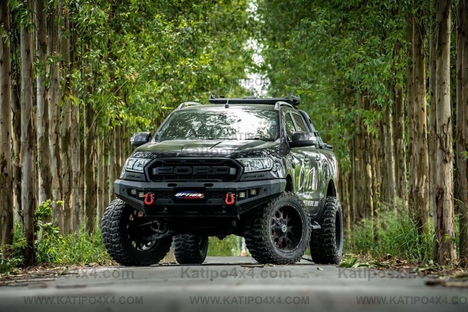 OPTION4WD - V.1 FRONT WINCH BAR - FORD RANGER & EVEREST (2015-2022) kit