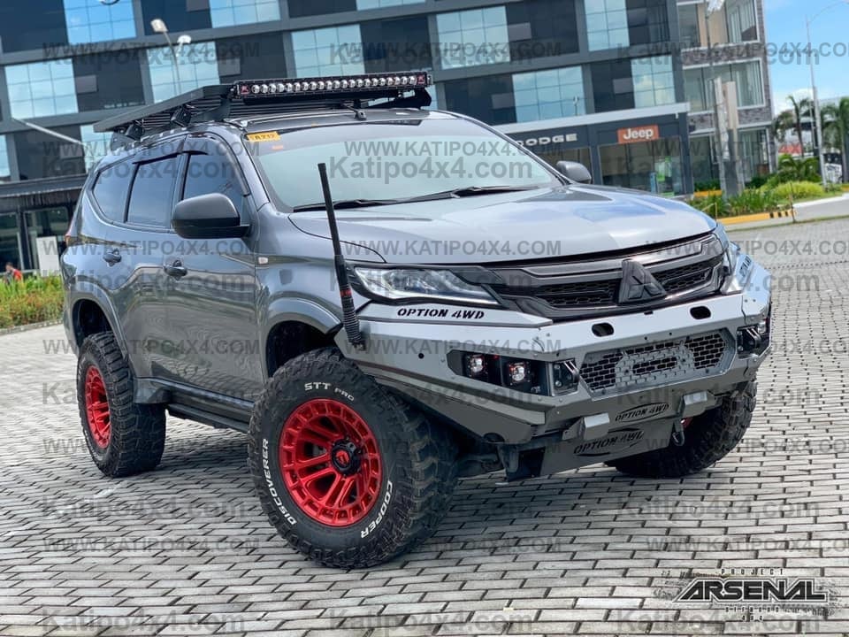 OPTION4WD - Mitsubishi Pajero V.1 FRONT WINCH BAR  ( 2015-2019 )