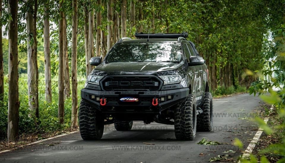 OPTION4WD - V.1 FRONT WINCH BAR - FORD RANGER & EVEREST (2015-2022) kit