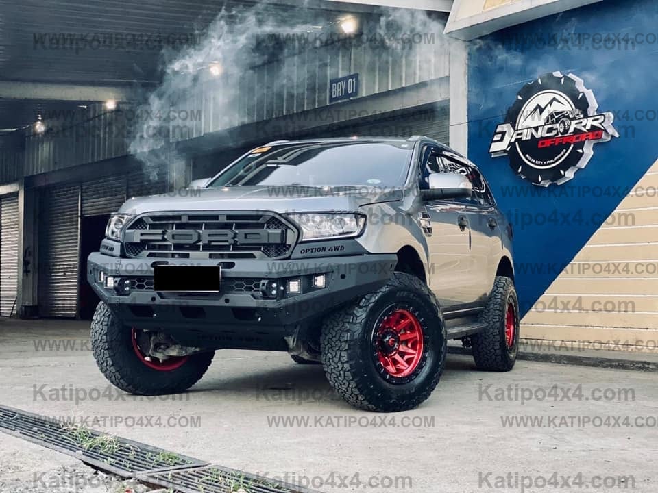 OPTION4WD - V.1 FRONT WINCH BAR - FORD RANGER & EVEREST (2015-2022) kit