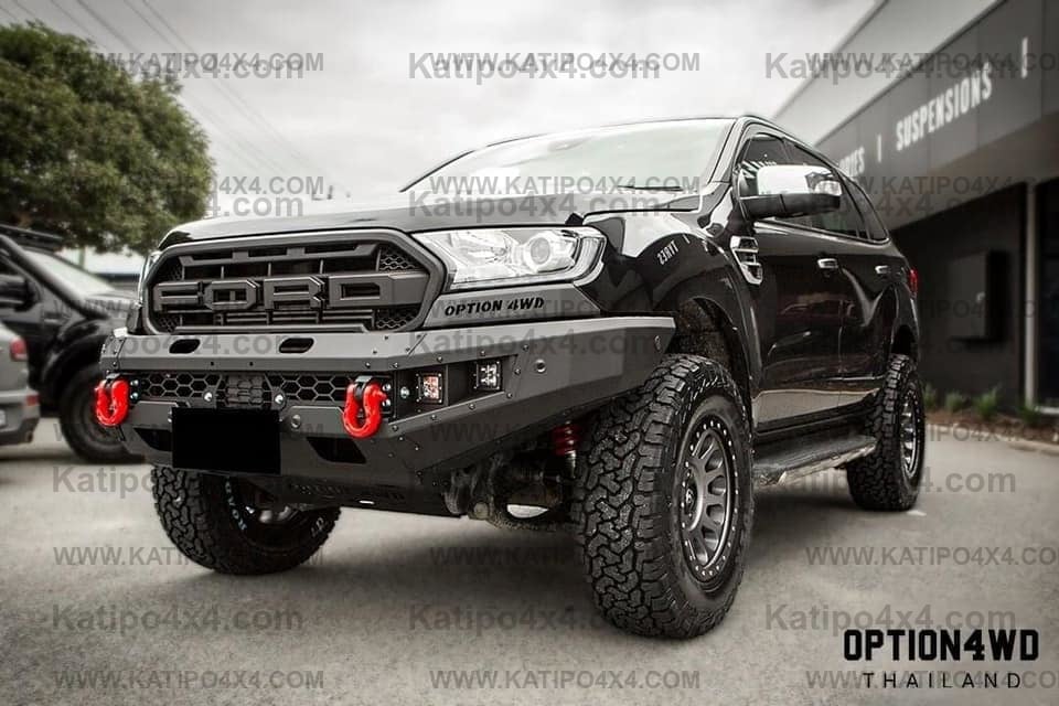 OPTION4WD - V.1 FRONT WINCH BAR - FORD RANGER & EVEREST (2015-2022) kit