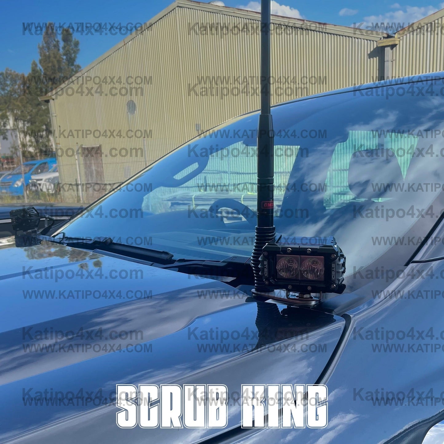 SCRUB KING: Ford Ranger PX Bonnet Hinge Ditch Light Bracket Pair 2012-2022 ( N.Z ONLY )