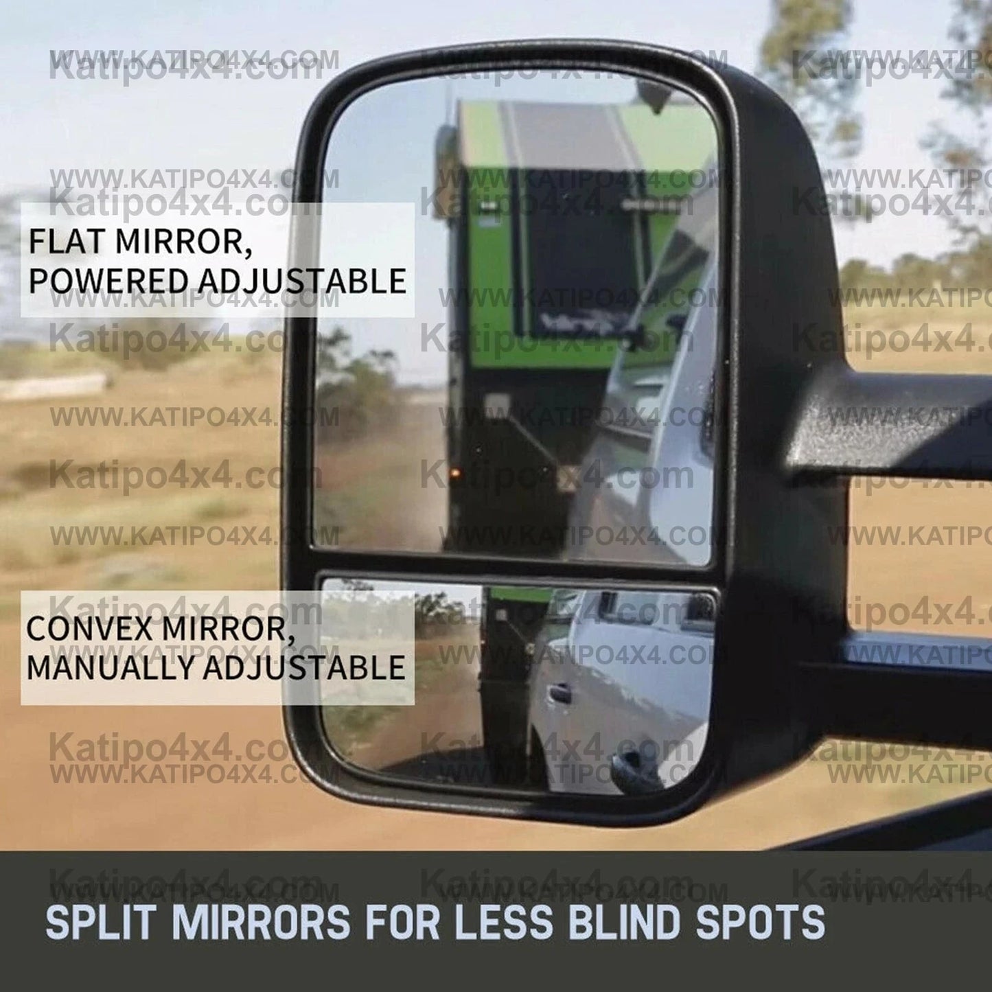 FORD RANGER & MAZDA BT-50 TOWING MIRRORS 2011-2022 PX1,PX2,PX3 & RAPTOR, FREE WORLDWIDE SHIPPING
