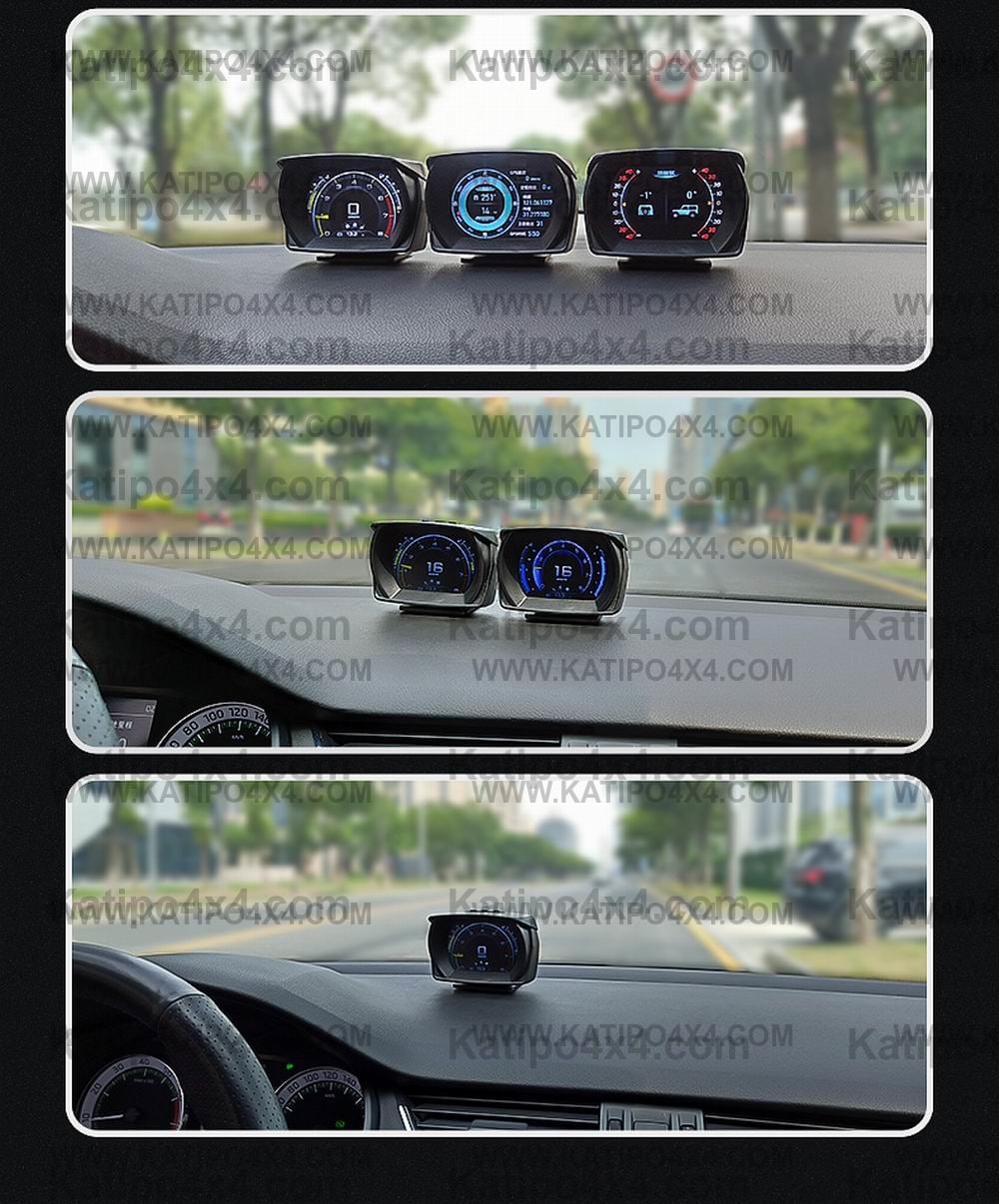 ( 1, 2 OR 3 GUAGES ) V61 Car On-board Computer 3 IN 1 HUD OBD2 Gauge GPS Speedometer Intelligent Inclinometer Alarm System ( WORLD WIDE SHIPPING )