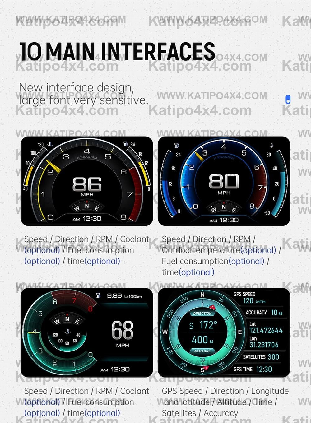 ( 1, 2 OR 3 GUAGES ) V61 Car On-board Computer 3 IN 1 HUD OBD2 Gauge GPS Speedometer Intelligent Inclinometer Alarm System ( WORLD WIDE SHIPPING )