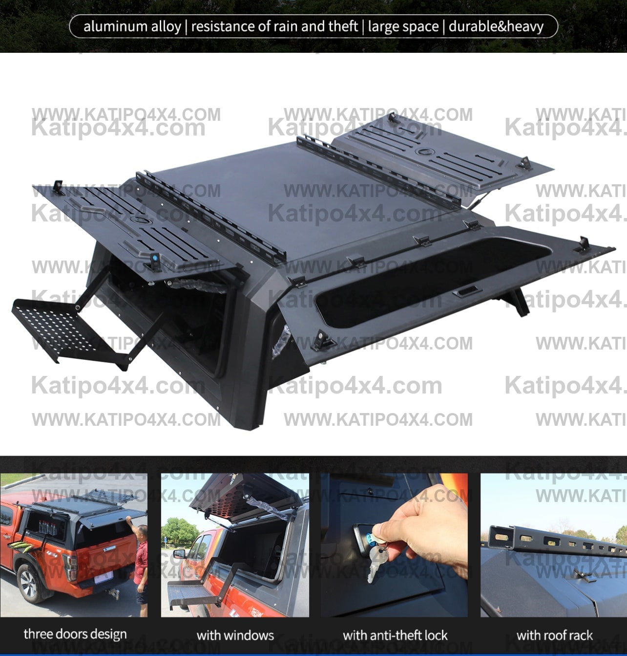 NEXT-GEN 2022+ FORD RANGER & RAPTOR  Aluminium Canopy ( FREE WORLD WIDE SHIPPING )