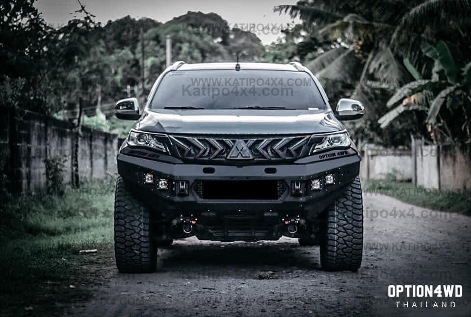 OPTION4WD - Mitsubishi Pajero V.1 FRONT WINCH BAR  ( 2015-2019 )