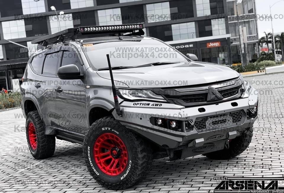 OPTION4WD - Mitsubishi Pajero V.1 FRONT WINCH BAR  ( 2015-2019 )
