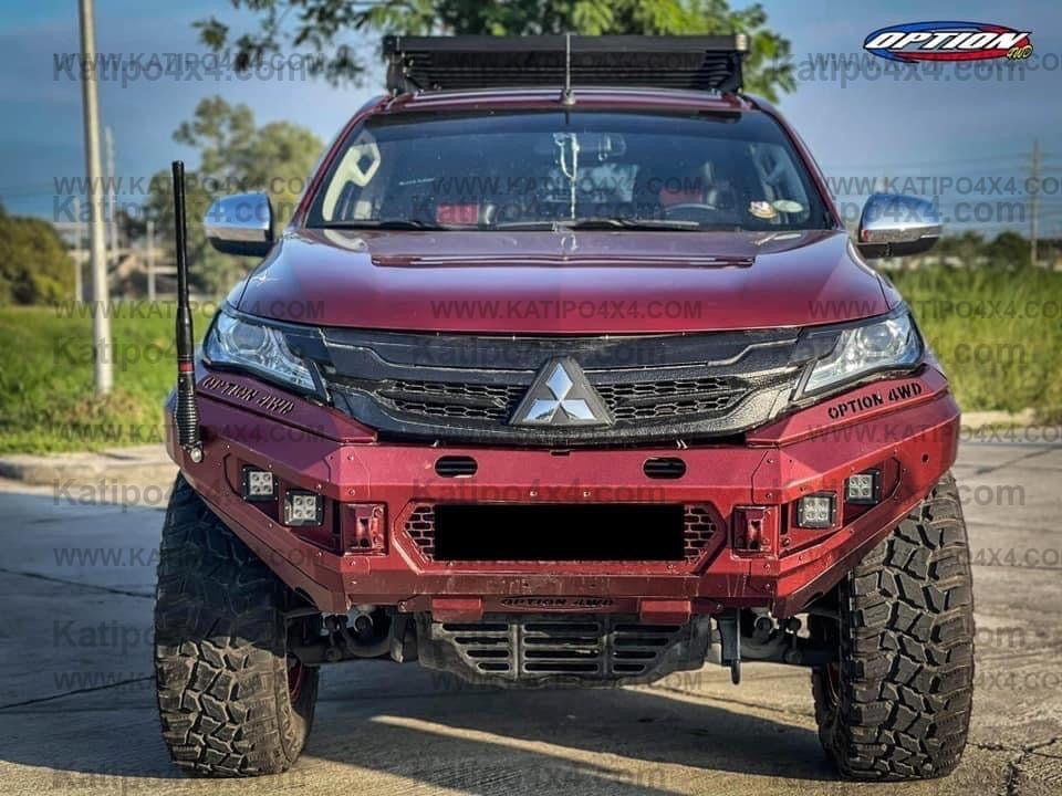 OPTION4WD - Mitsubishi Pajero V.1 FRONT WINCH BAR  ( 2015-2019 )