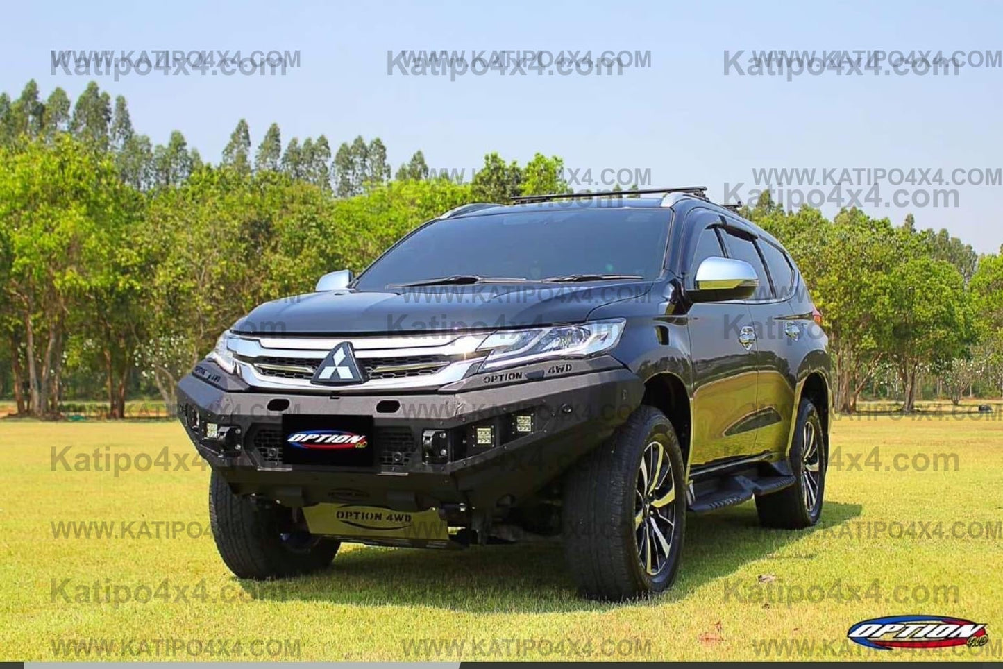 OPTION4WD - Mitsubishi Pajero V.1 FRONT WINCH BAR  ( 2015-2019 )