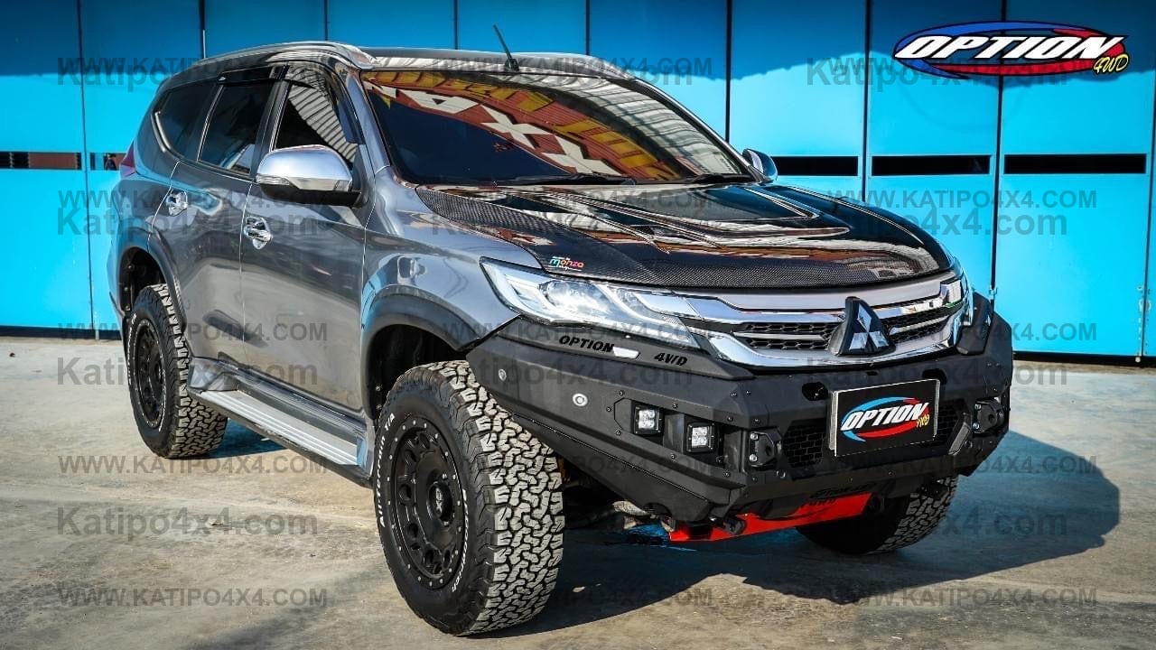 OPTION4WD - Mitsubishi Pajero V.1 FRONT WINCH BAR  ( 2015-2019 )