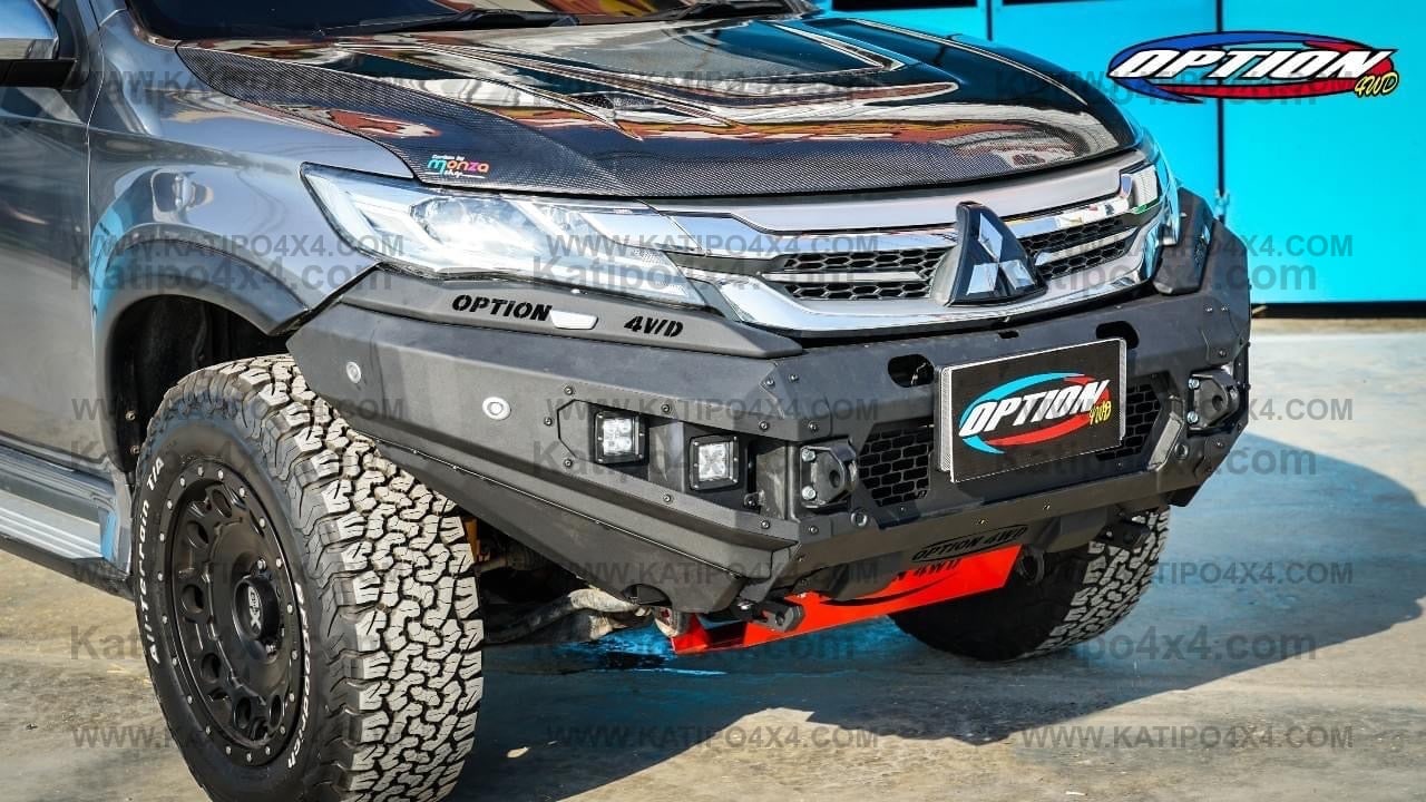 OPTION4WD - Mitsubishi Pajero V.1 FRONT WINCH BAR  ( 2015-2019 )