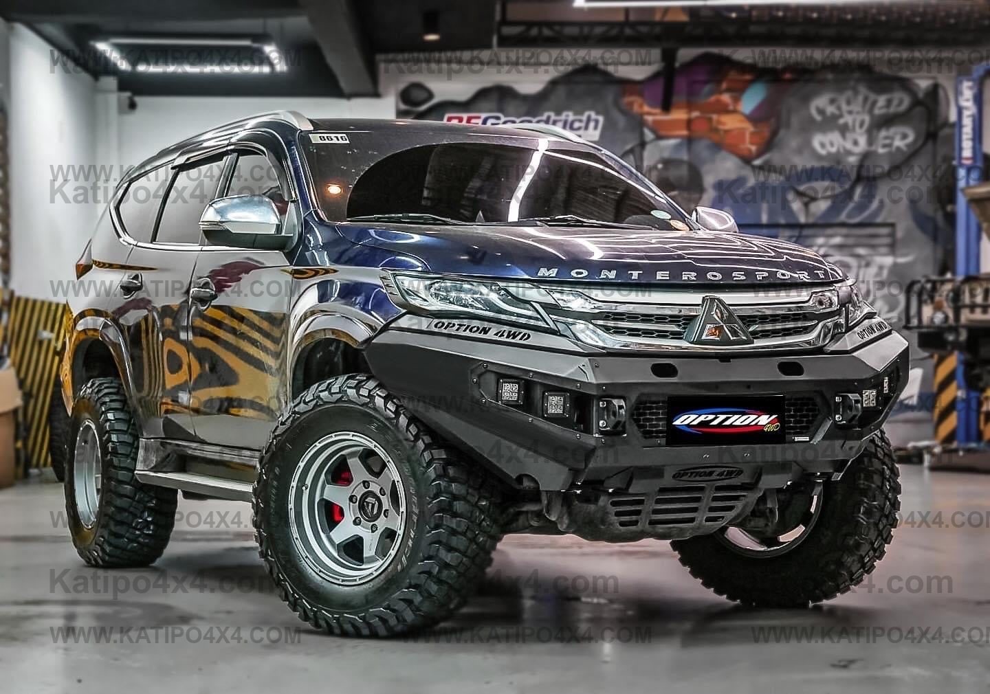 OPTION4WD - Mitsubishi Pajero V.1 FRONT WINCH BAR  ( 2015-2019 )