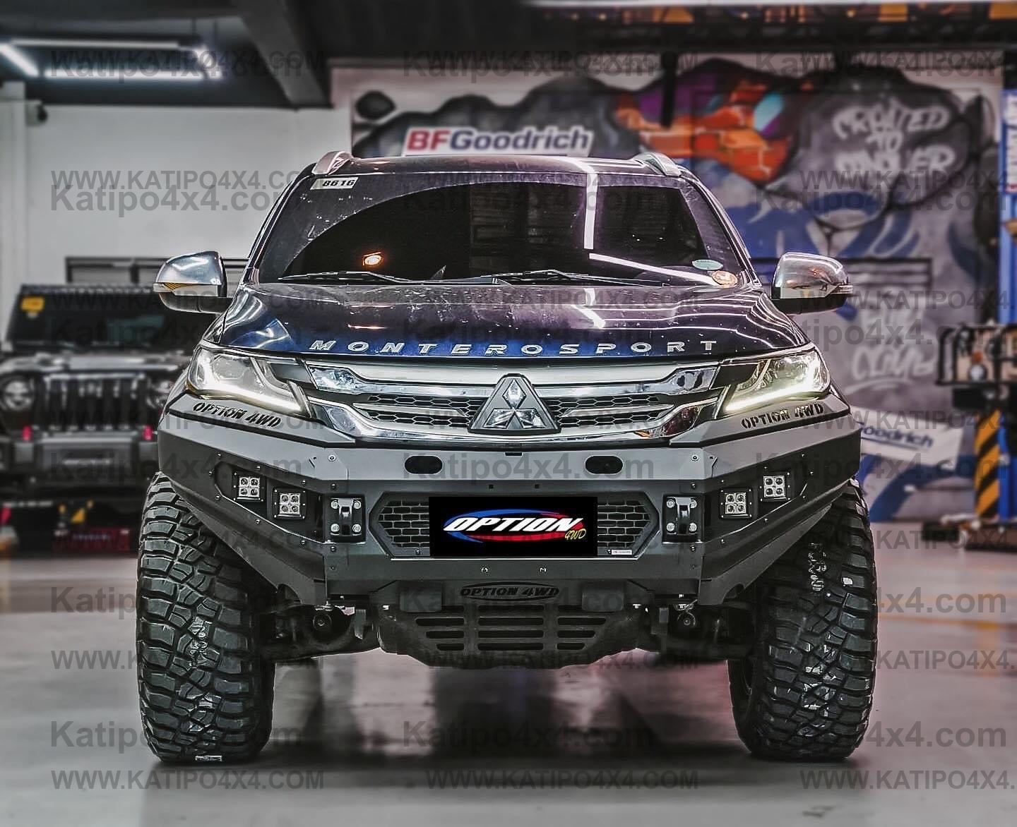 OPTION4WD - Mitsubishi Pajero V.1 FRONT WINCH BAR  ( 2015-2019 )
