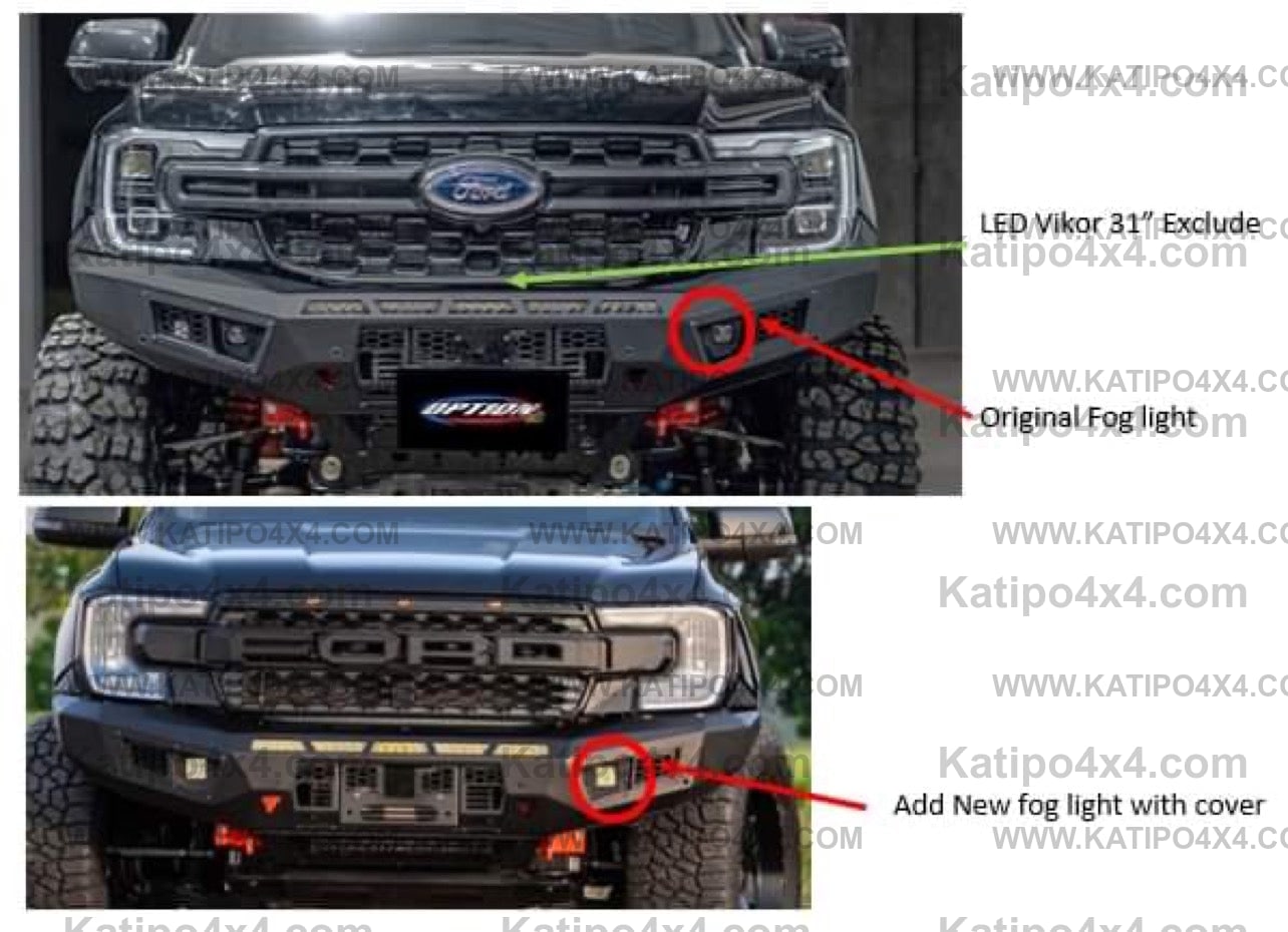 NEXT-GEN 2022+ OP-V1 FRONT WINCH BAR  - FORD RANGER & EVEREST ( IN STOCK NOW )