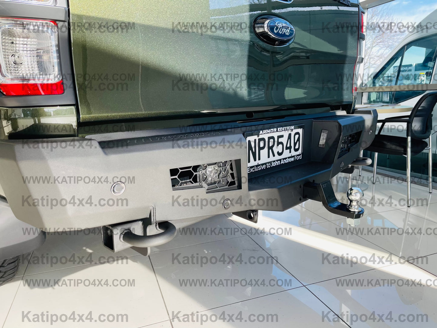 FORD RANGER - V.1  REAR BAR 3.5t Towing (2012-2022) N.Z ONLY
