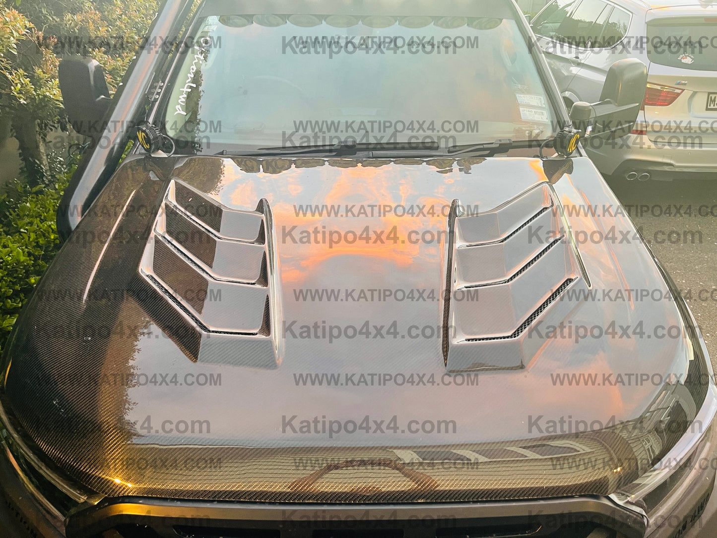 FORD RANGER, EVEREST & RAPTOR  CARBON BONNET, TYPE - MARKO (2015-2022) N.Z ONLY