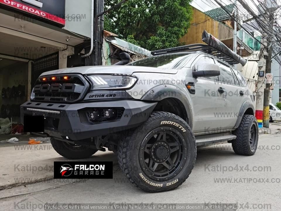 OPTION4WD - V.3 FRONT WINCH BAR - RANGER & EVEREST  (2015-2022)