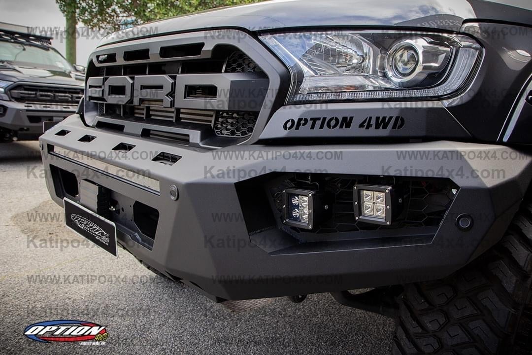 OPTION4WD - V.3 FRONT WINCH BAR - RANGER & EVEREST  (2015-2022)