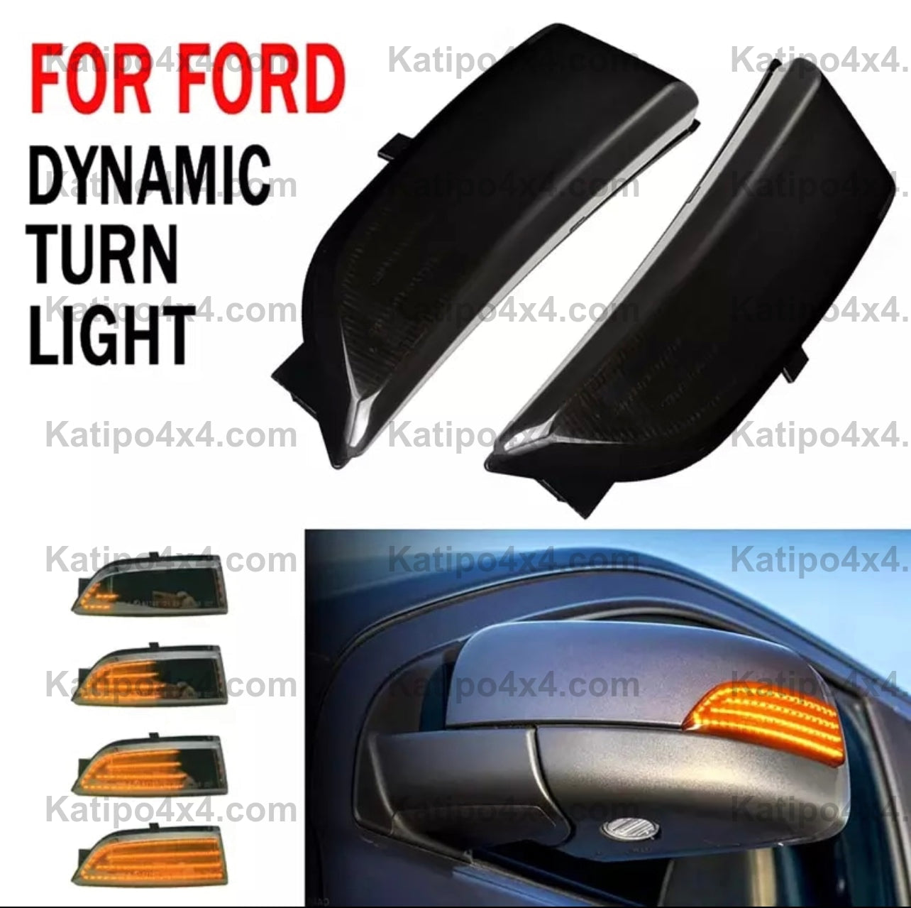 LED MIRROR DYNAMIC INDICATOR | TO SUIT FORD RANGER, RAPTOR & EVEREST (2012-2022)