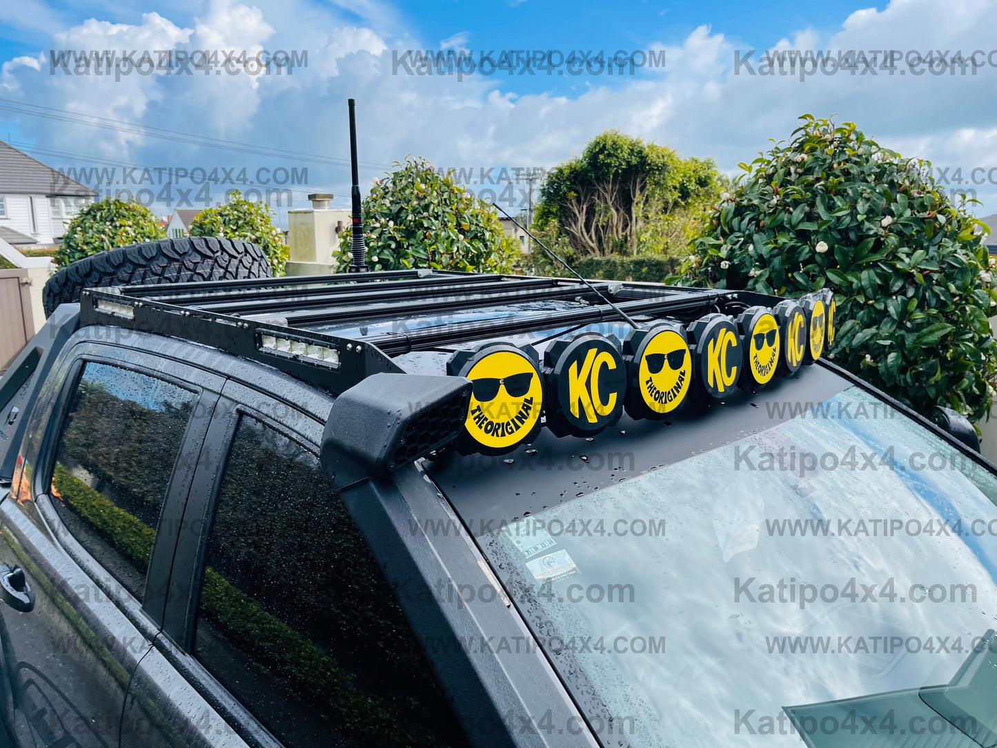 KC HiLights - 10" C-SERIES LED ( FOR M-RACK ) - 4-LIGHTS - 50W FLOOD BEAM - FOR M-RACKS